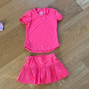 Pink Tennis Top and Skirt Set